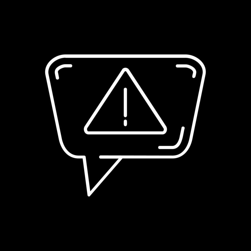 Alert Line Inverted Icon vector