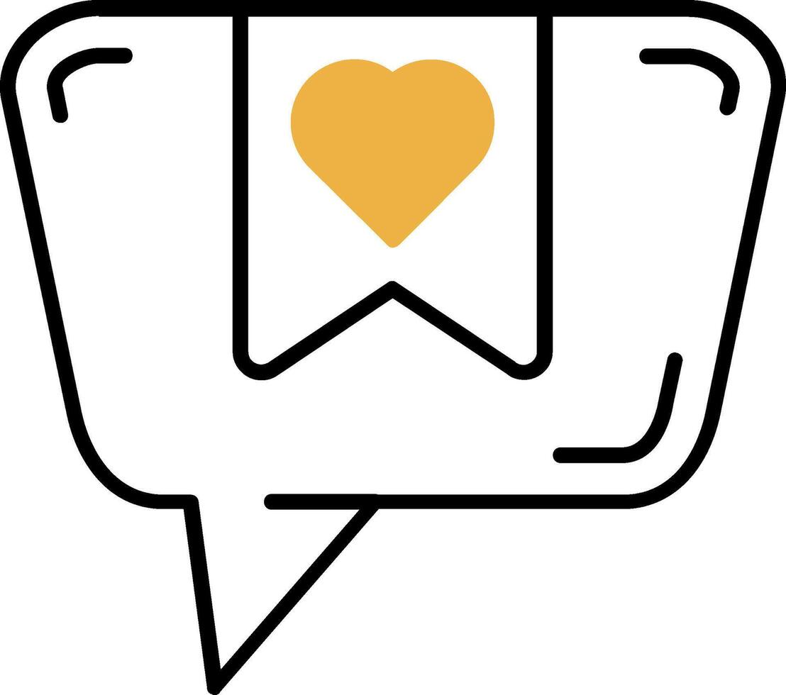 Favourite Skined Filled Icon vector