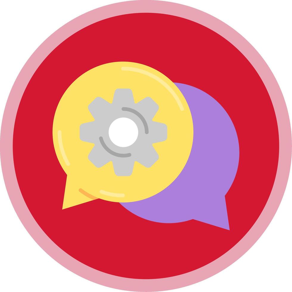 Gear Flat Multi Circle Icon vector