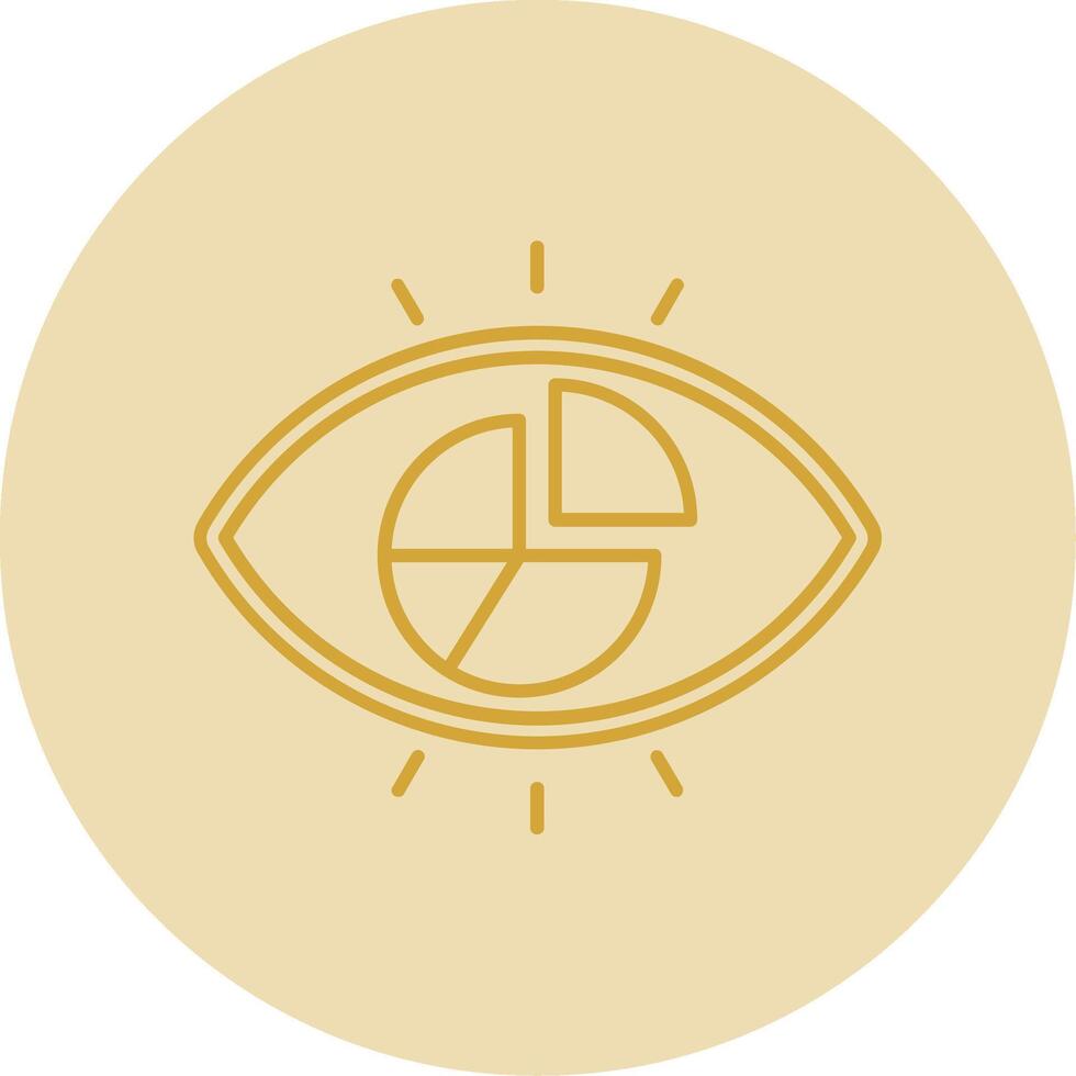 Viscualisation Line Yellow Circle Icon vector