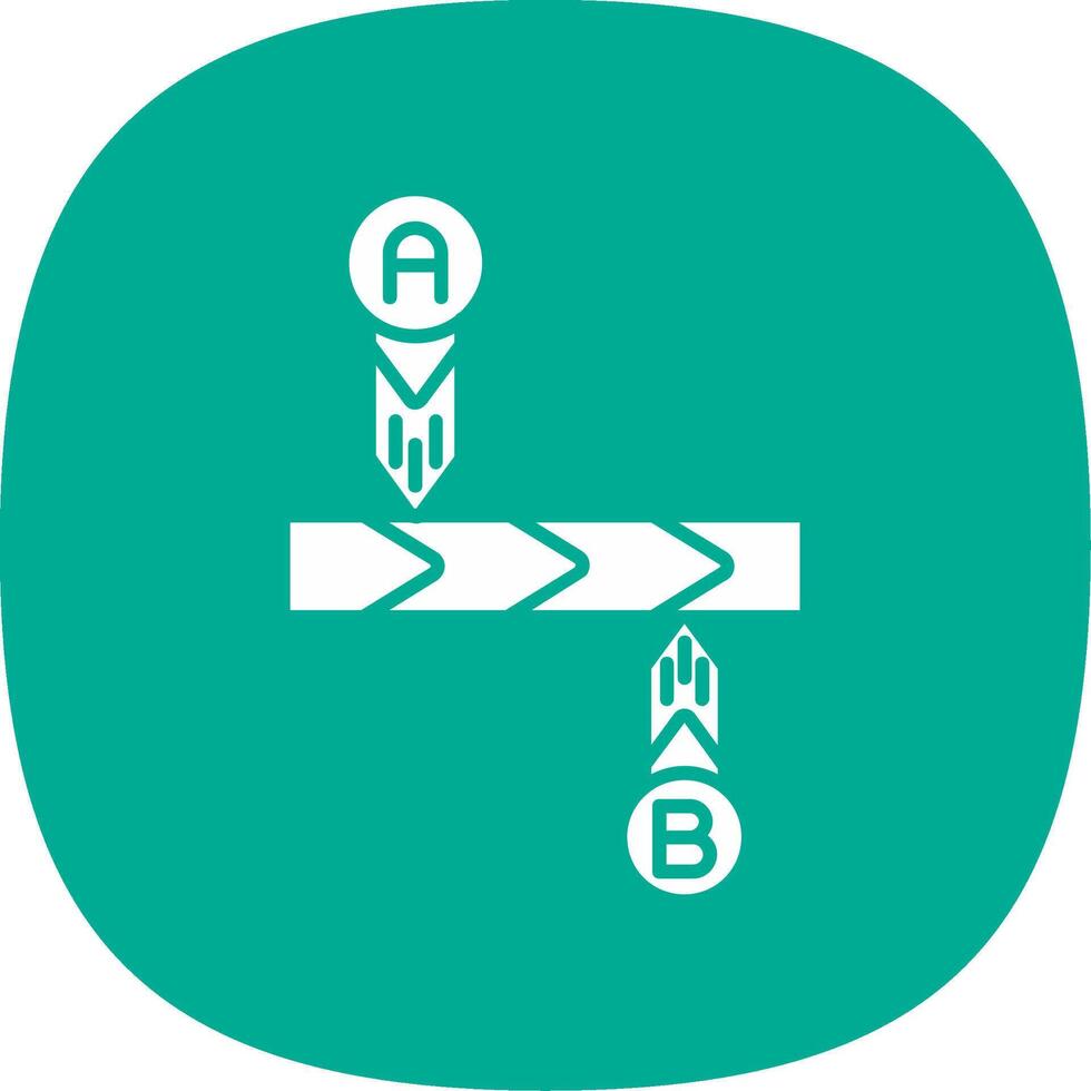 Timeline Glyph Curve Icon vector