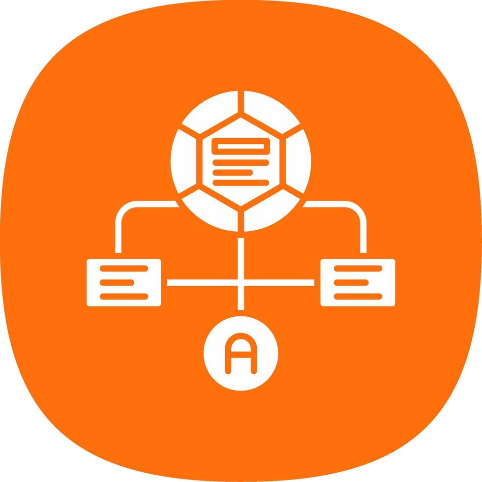 Workflow Glyph Curve Icon vector