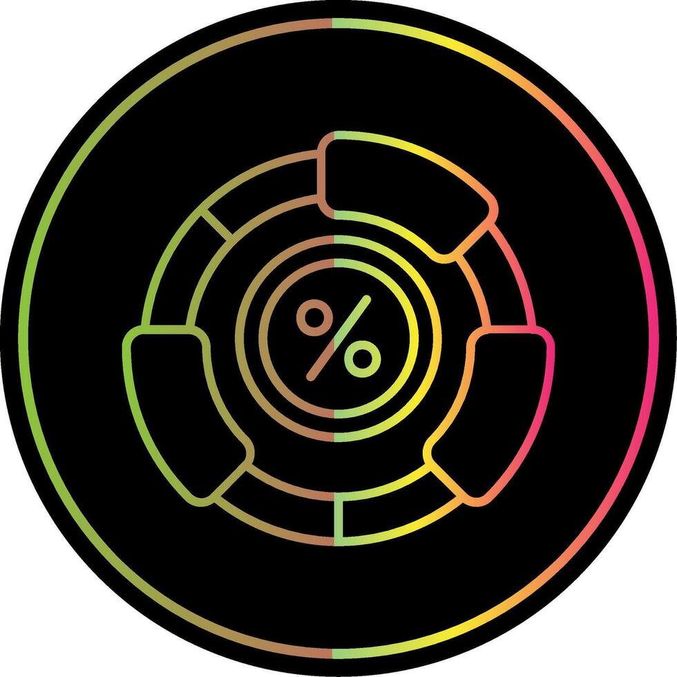 Ratio Line Gradient Due Color Icon vector