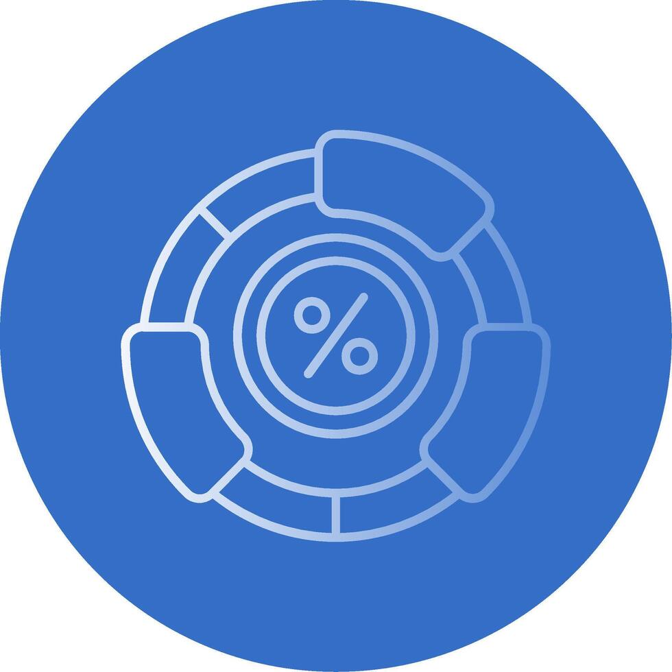 Ratio Gradient Line Circle Icon vector