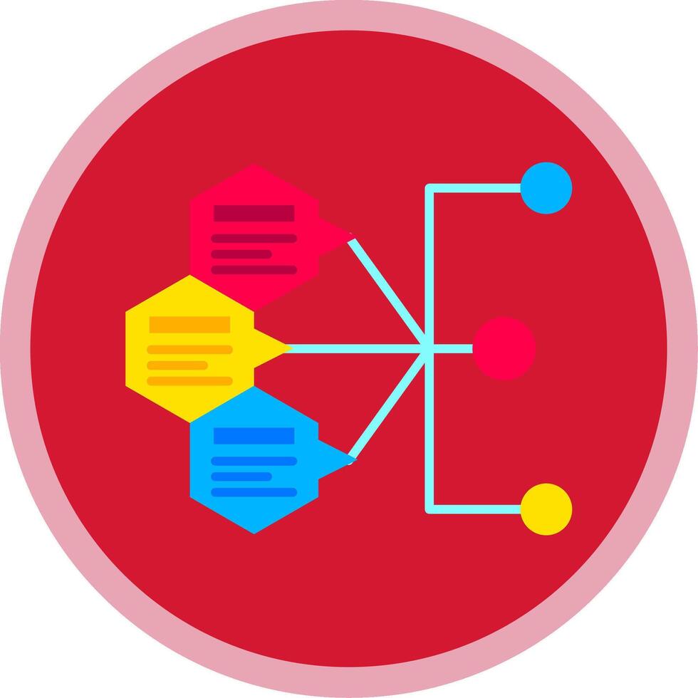 Index Flat Multi Circle Icon vector