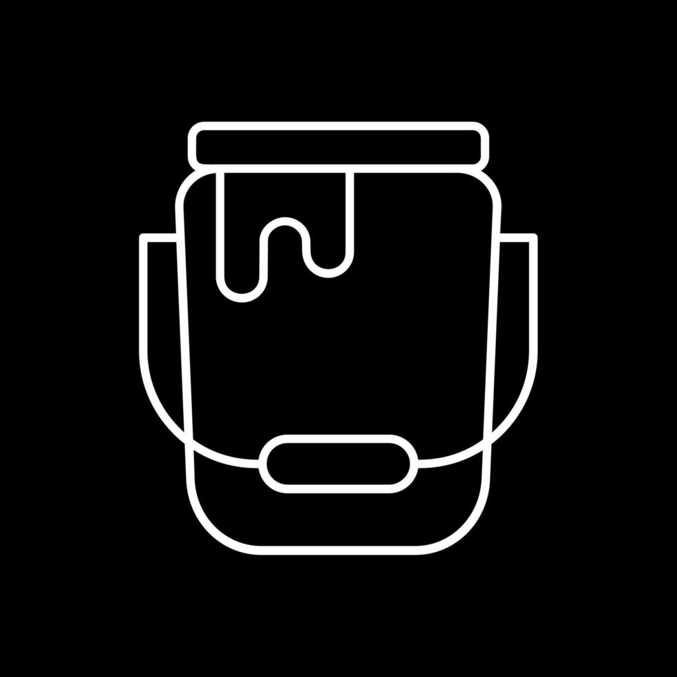 Bucket Line Inverted Icon vector