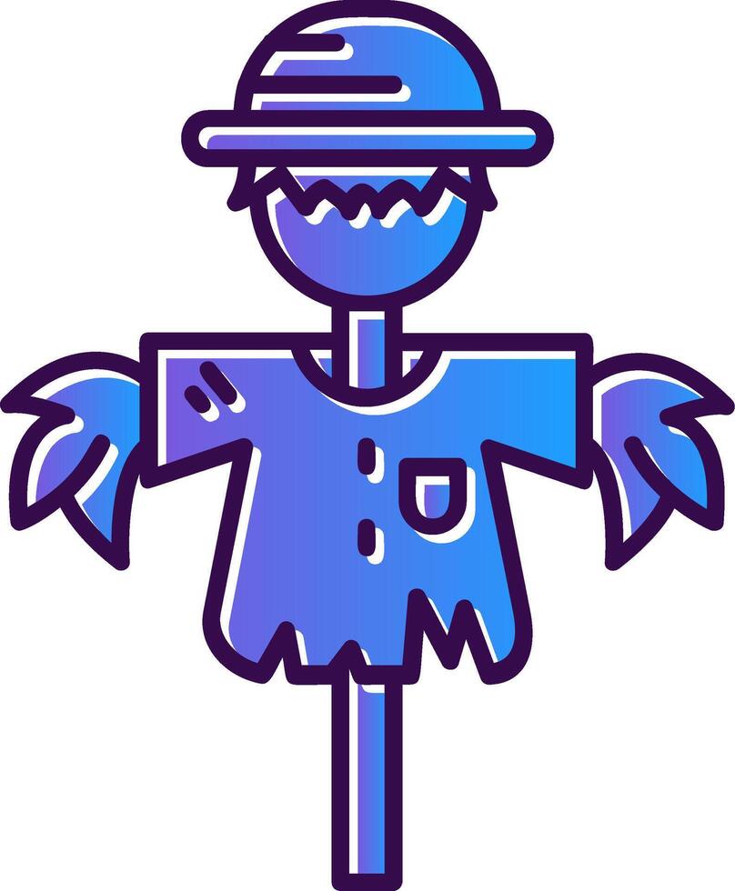 Scarecrow Gradient Filled Icon vector
