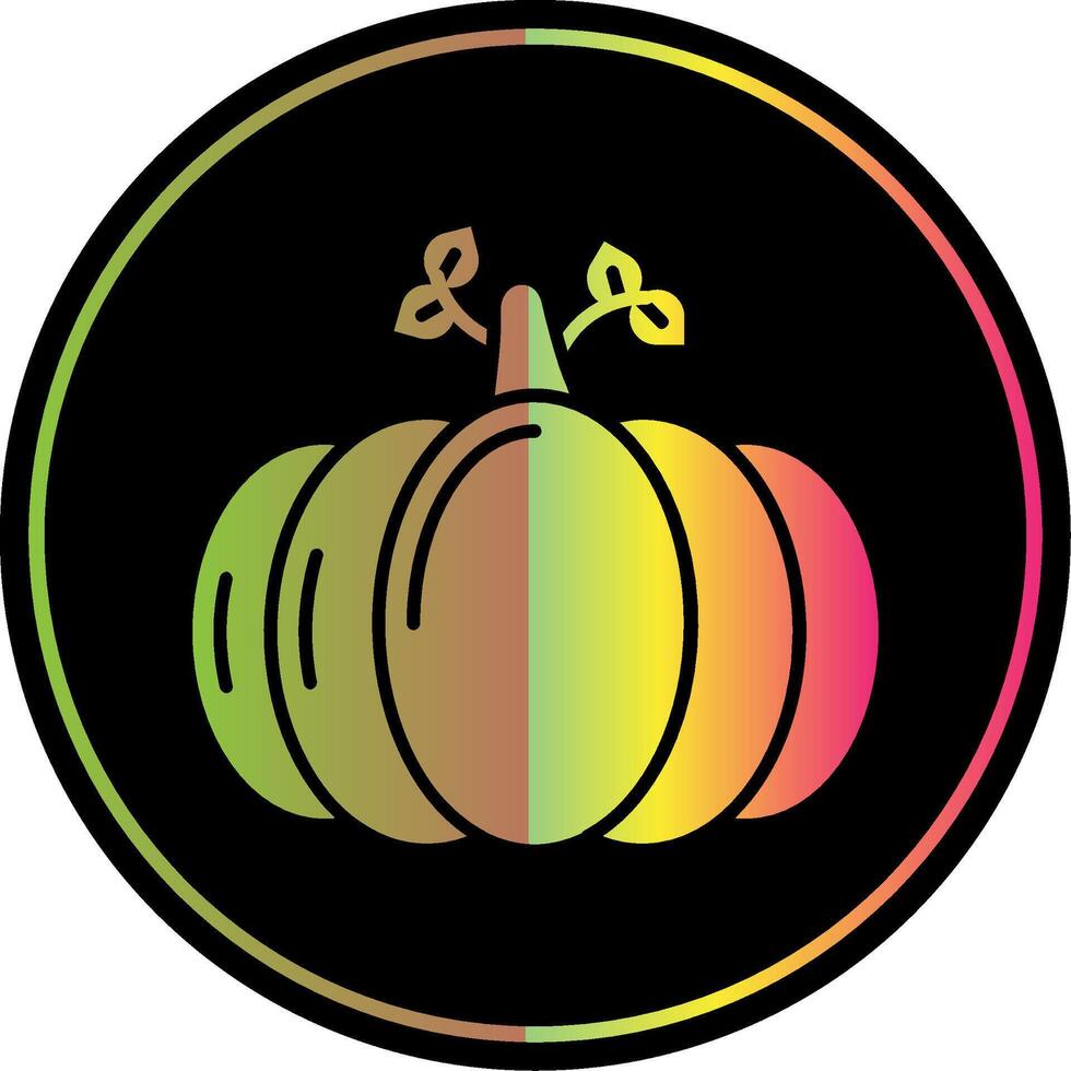 Pumpkin Glyph Due Color Icon vector