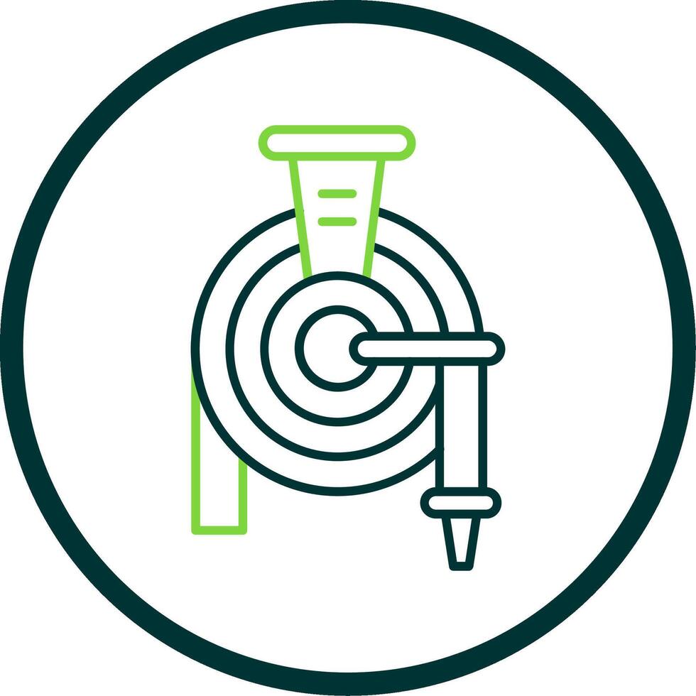 Hose Line Circle Icon vector