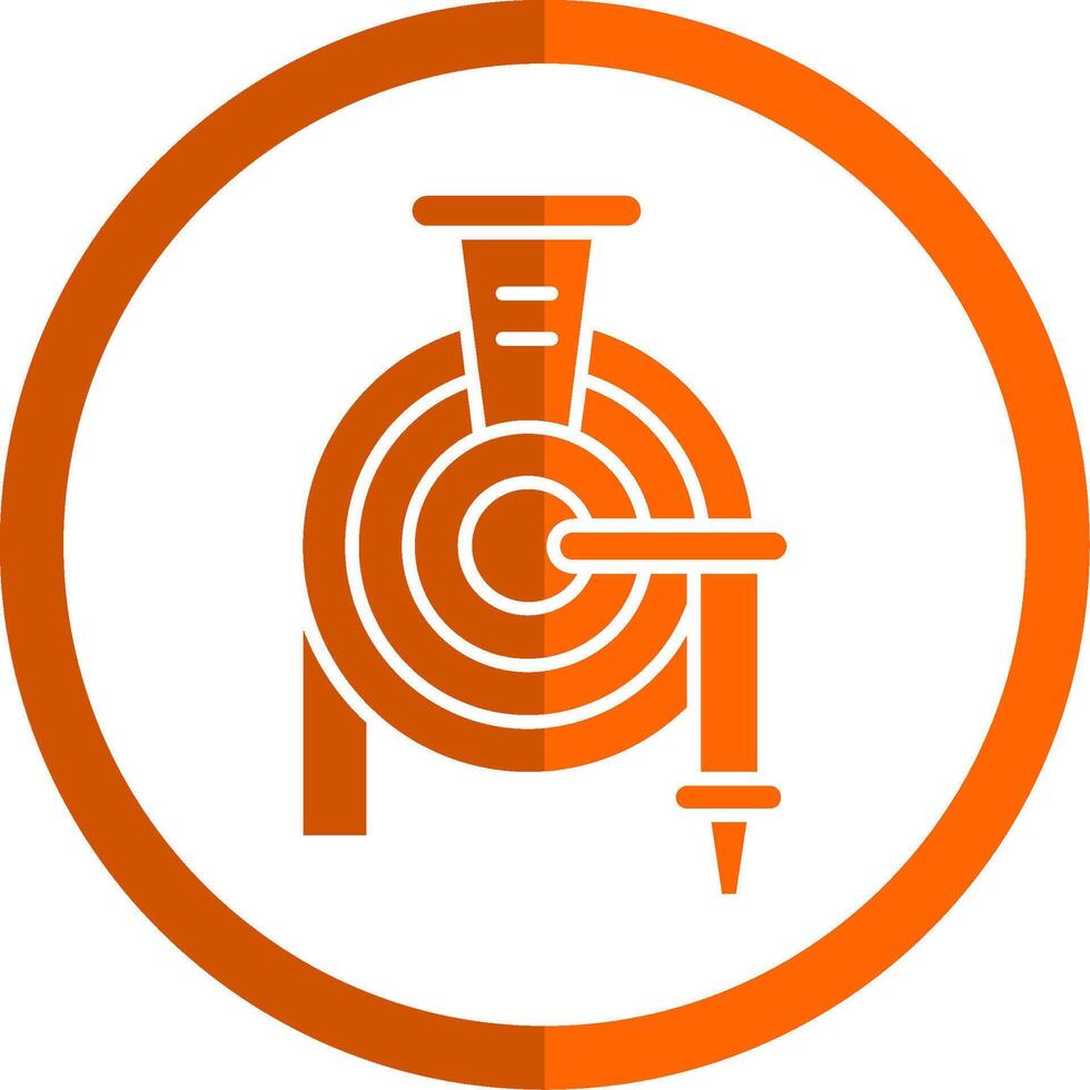 Hose Glyph Orange Circle Icon vector