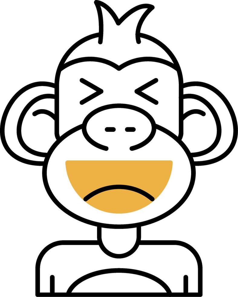 Laugh Skined Filled Icon vector
