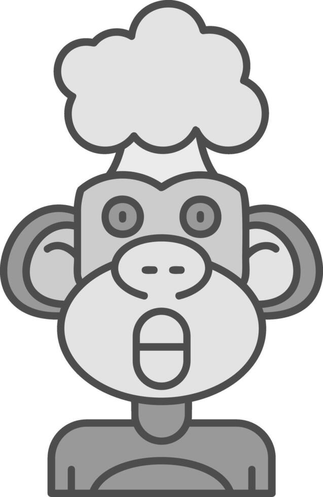 Exploding Line Filled Greyscale Icon vector
