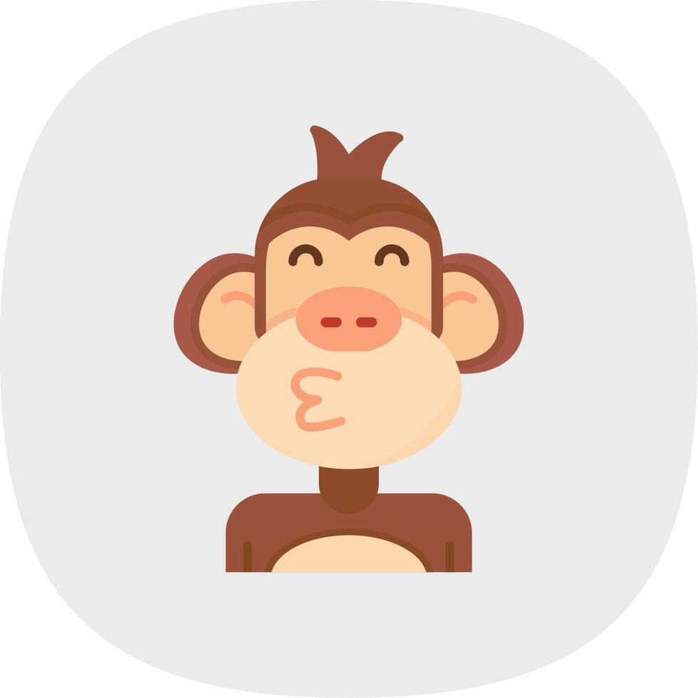 Kiss Flat Curve Icon vector