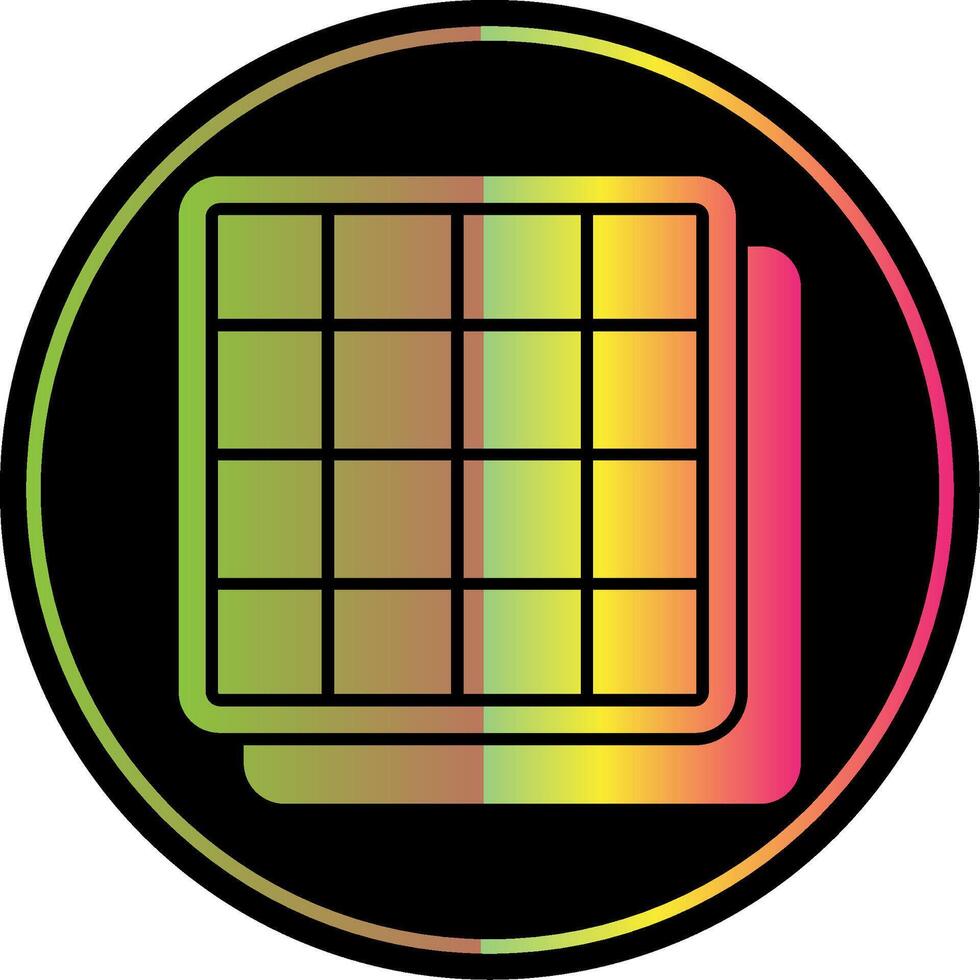 Grid Glyph Due Color Icon vector