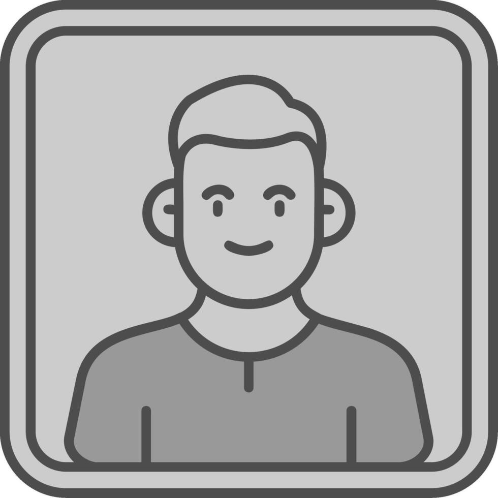 Portrait Line Filled Greyscale Icon vector