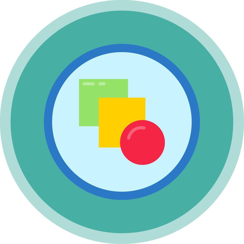 Blend Flat Multi Circle Icon vector