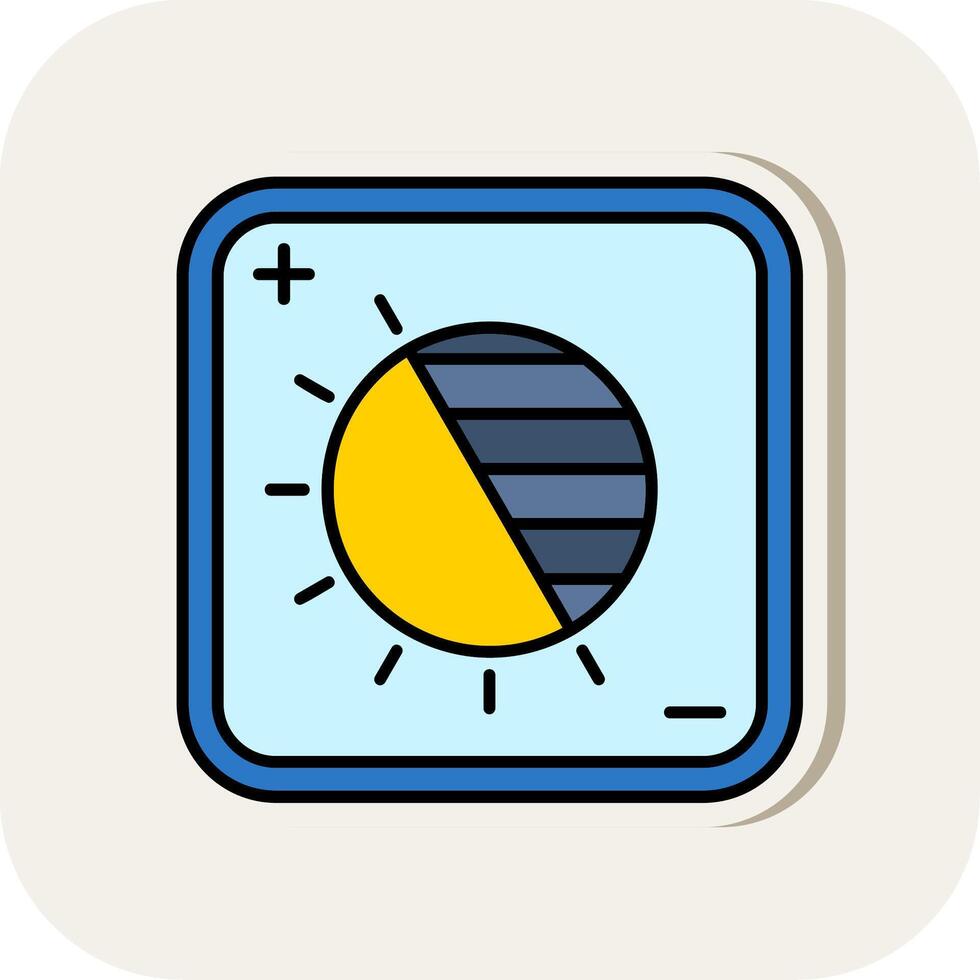 Exposure Line Filled White Shadow Icon vector