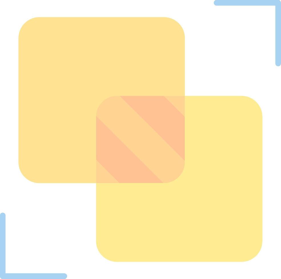 Intersect Flat Light Icon vector