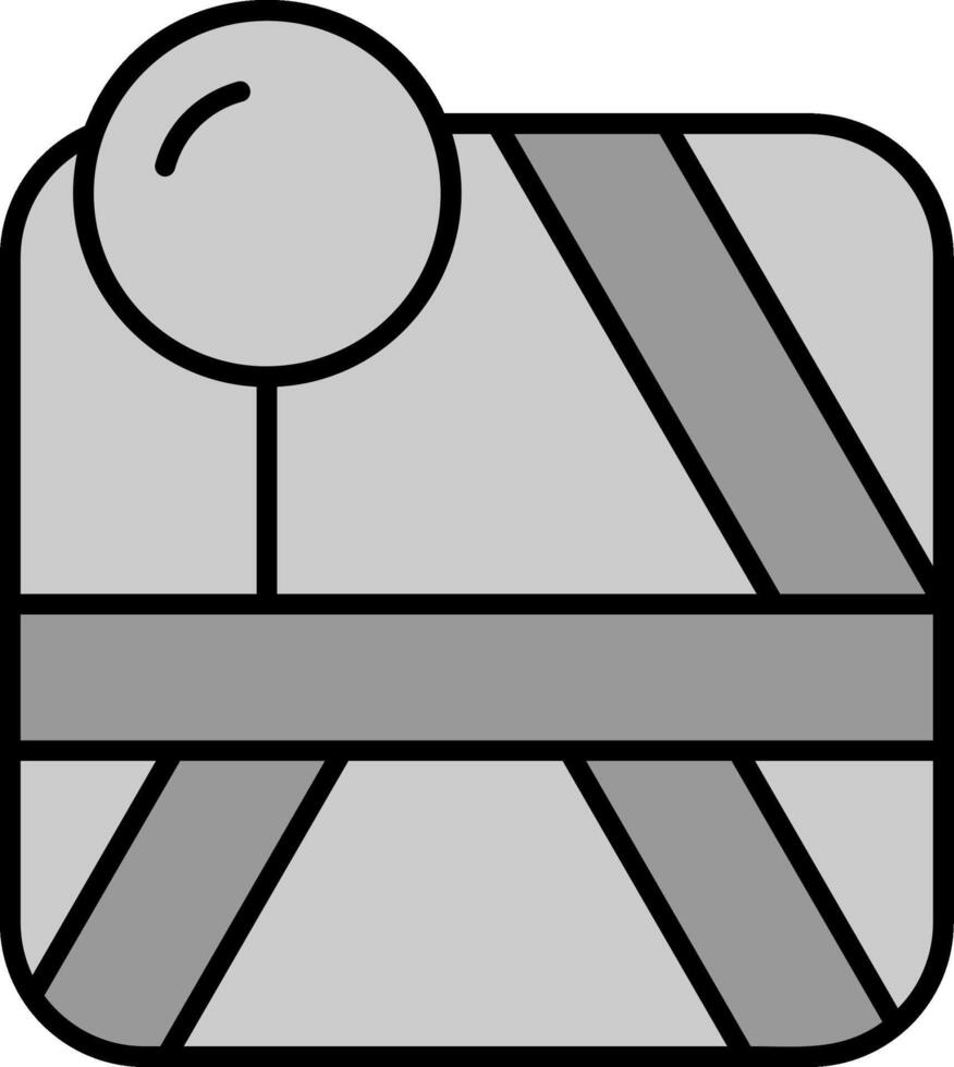 Pin Line Filled Greyscale Icon vector