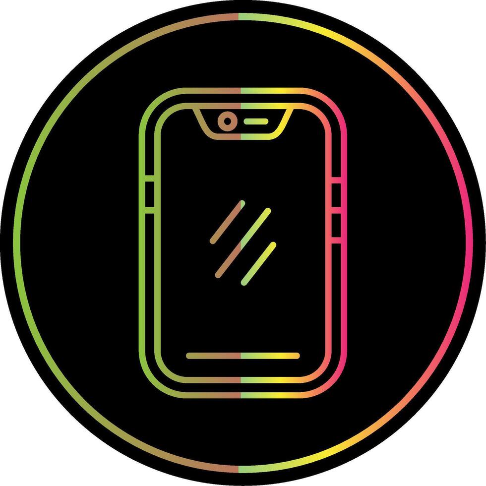 Smartphone Line Gradient Due Color Icon vector