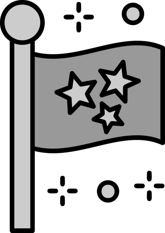 Flag Line Filled Greyscale Icon vector