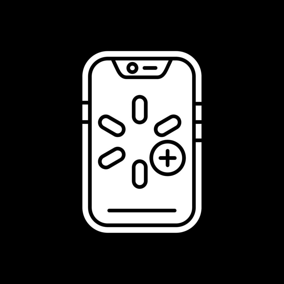 More Glyph Inverted Icon vector