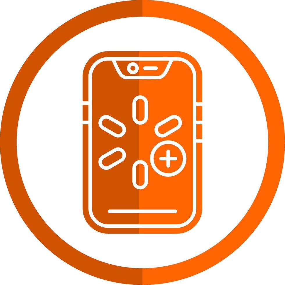 More Glyph Orange Circle Icon vector