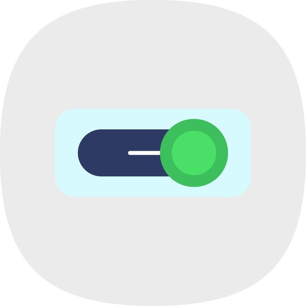 Switch Flat Curve Icon vector