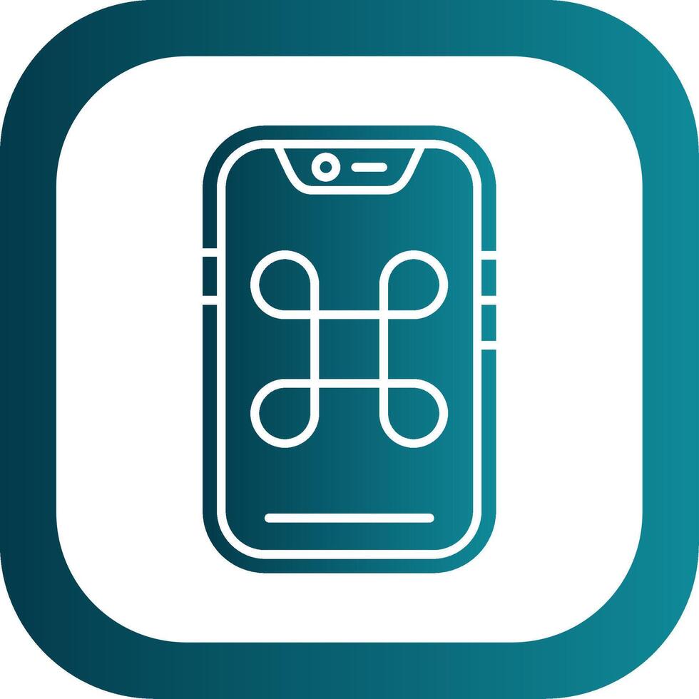 Command Glyph Gradient Round Corner Icon vector