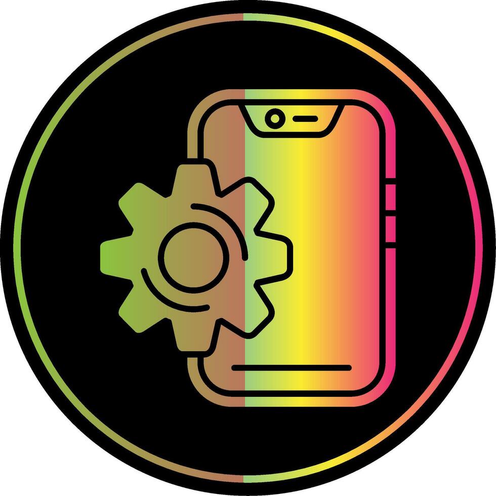 Setting Glyph Due Color Icon vector