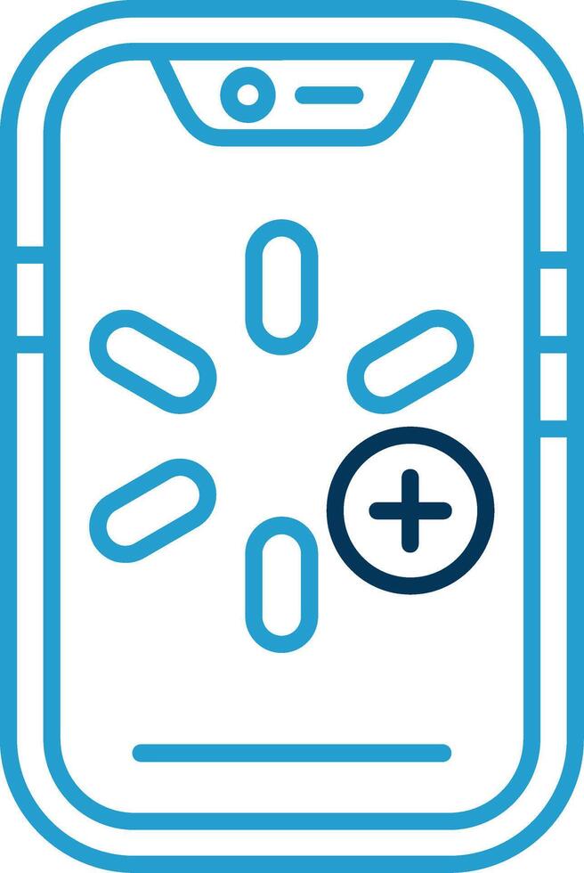 More Line Blue Two Color Icon vector