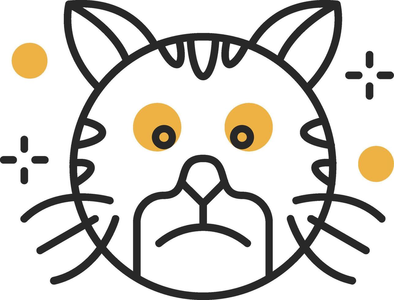 Sad Skined Filled Icon vector