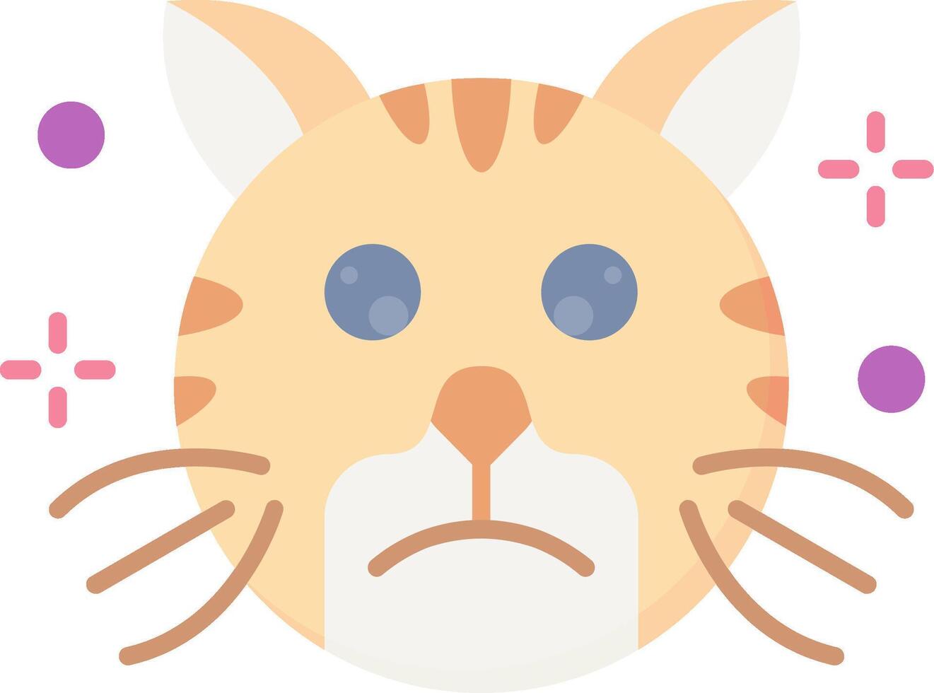 Sad Flat Light Icon vector