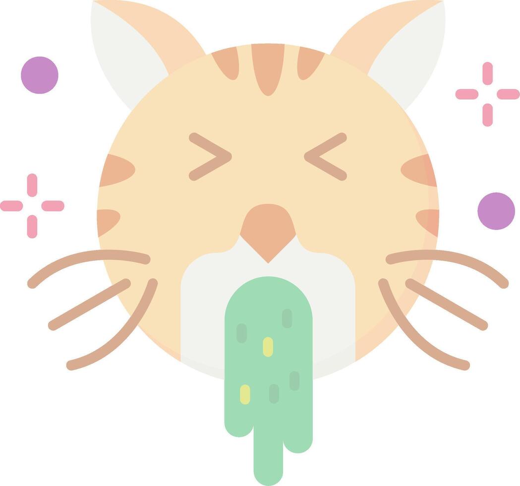 Vomit Flat Light Icon vector