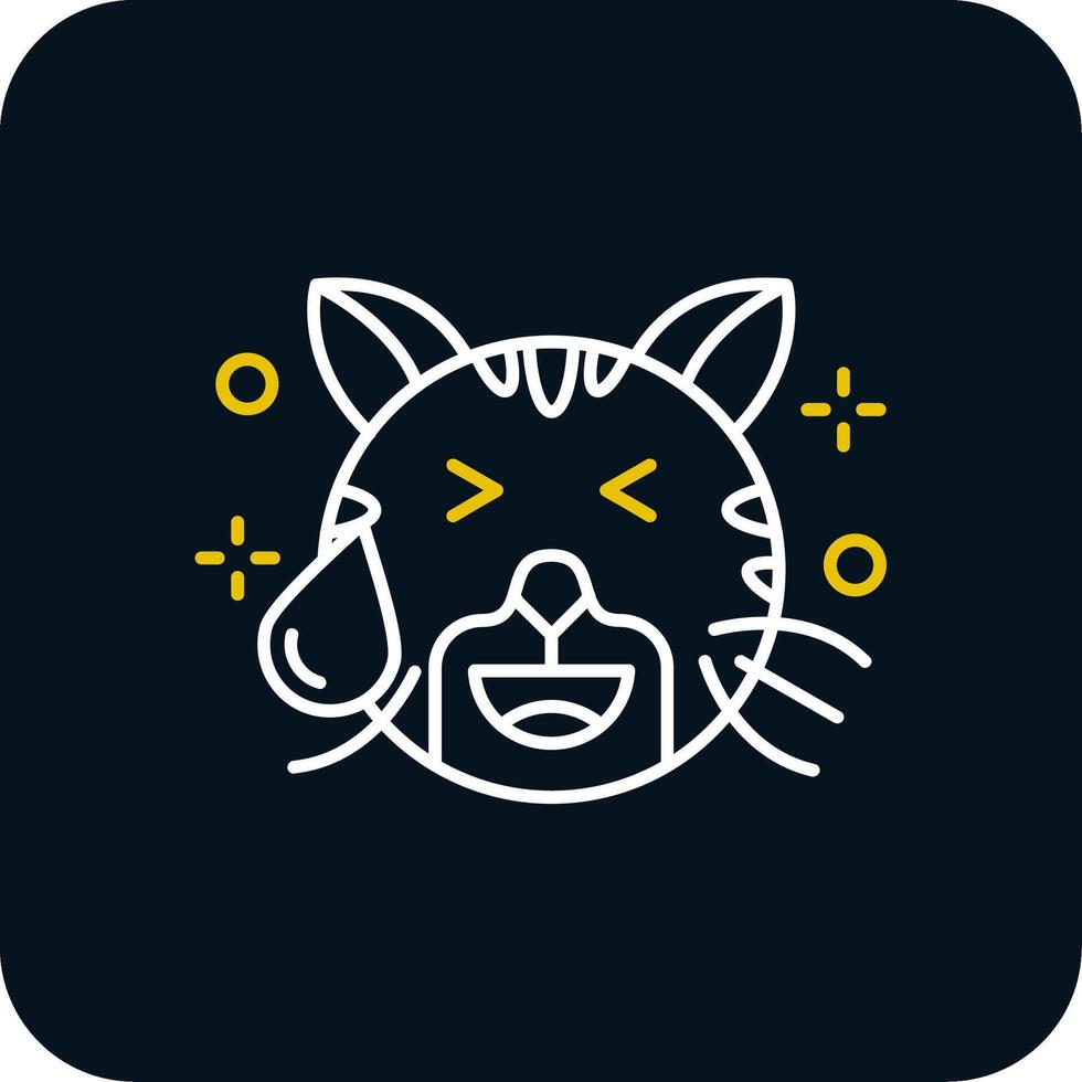 Sweat Line Yellow White Icon vector