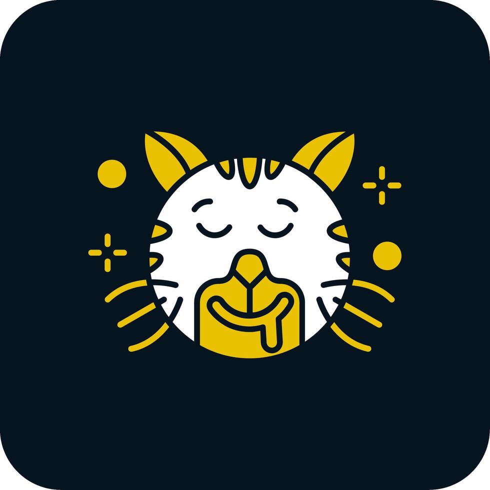 Drooling Glyph Two Color Icon vector