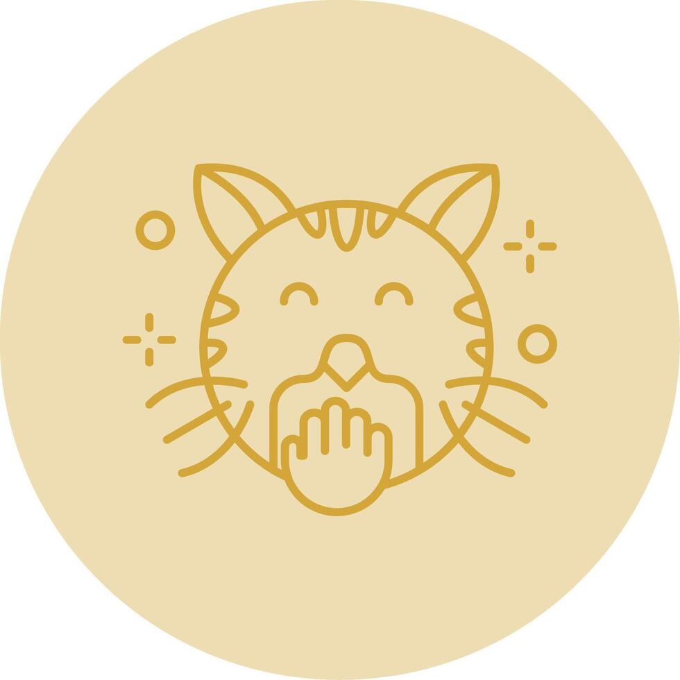 Blush Line Yellow Circle Icon vector