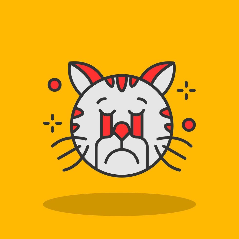 Cry Filled Shadow Icon vector