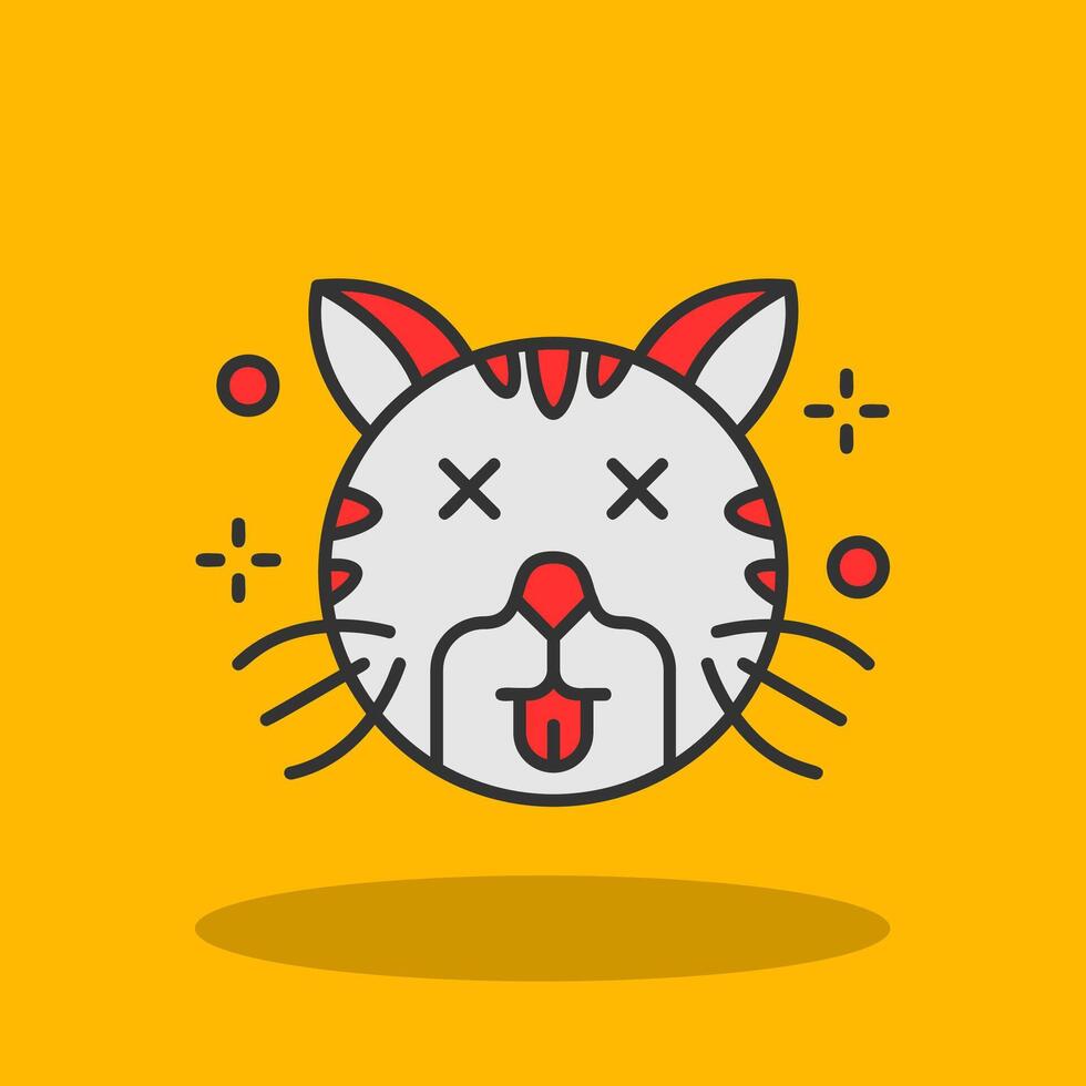 Dead Filled Shadow Icon vector
