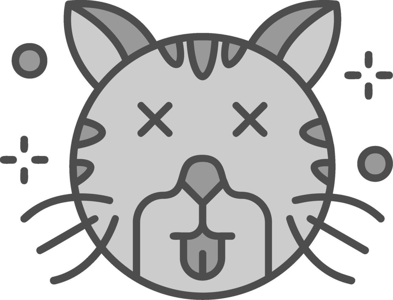 Dead Line Filled Greyscale Icon vector