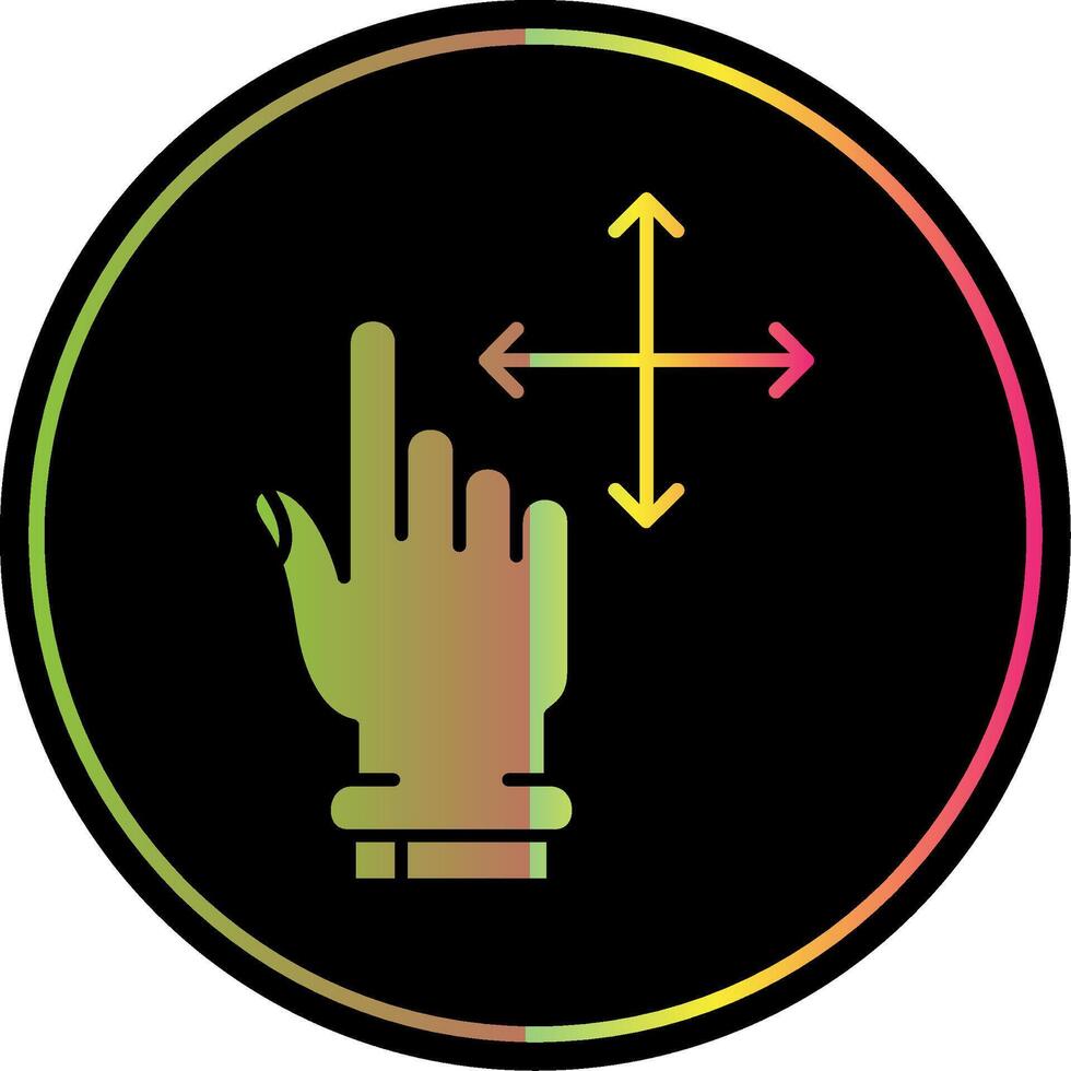 Move Glyph Due Color Icon vector