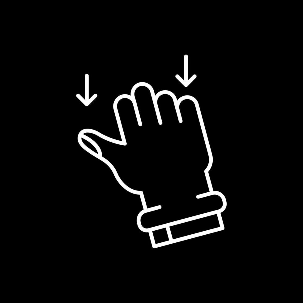 Drag Line Inverted Icon vector