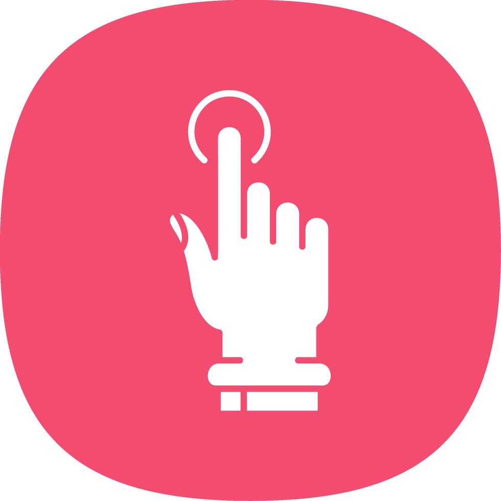 Tap Glyph Curve Icon vector