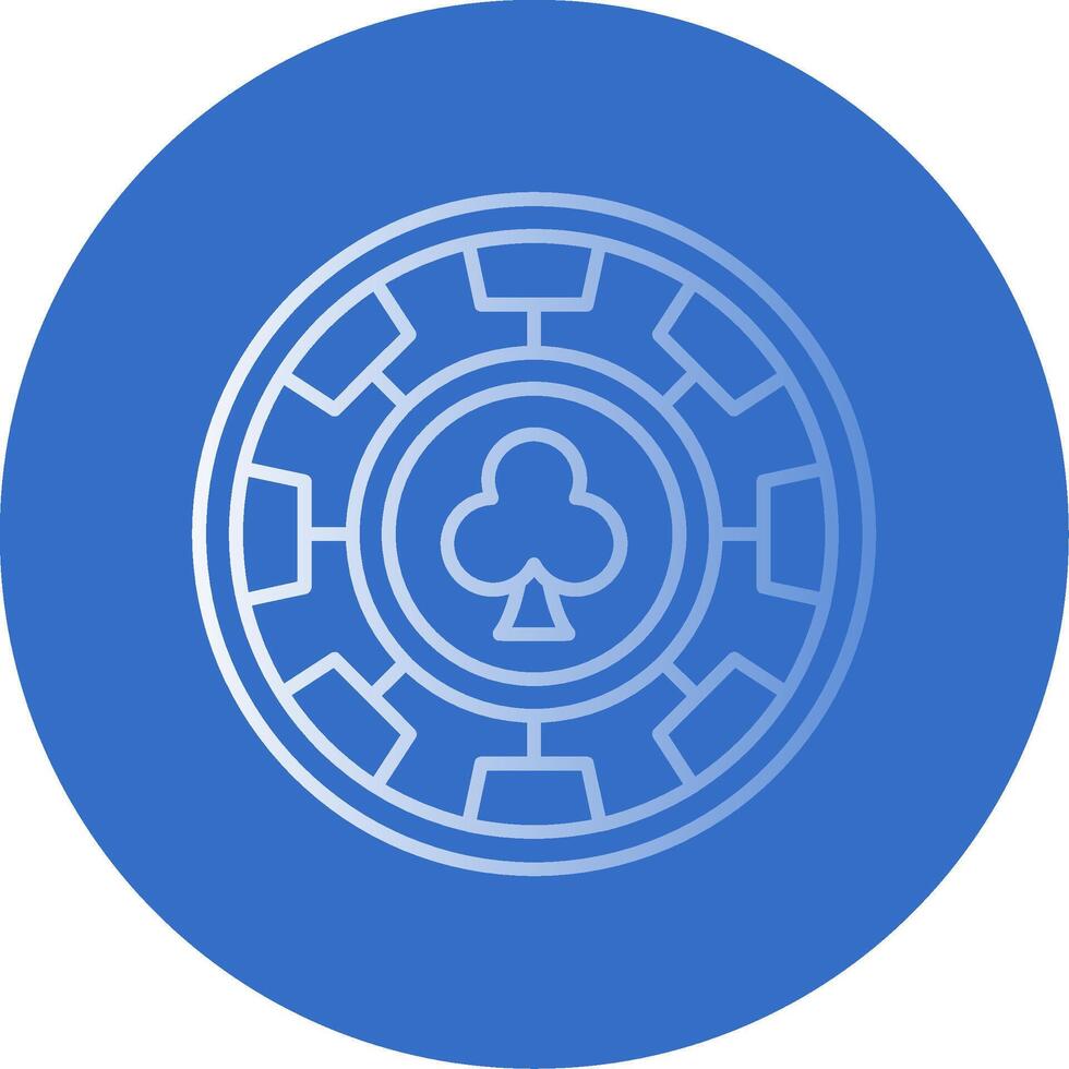 Chip Gradient Line Circle Icon vector