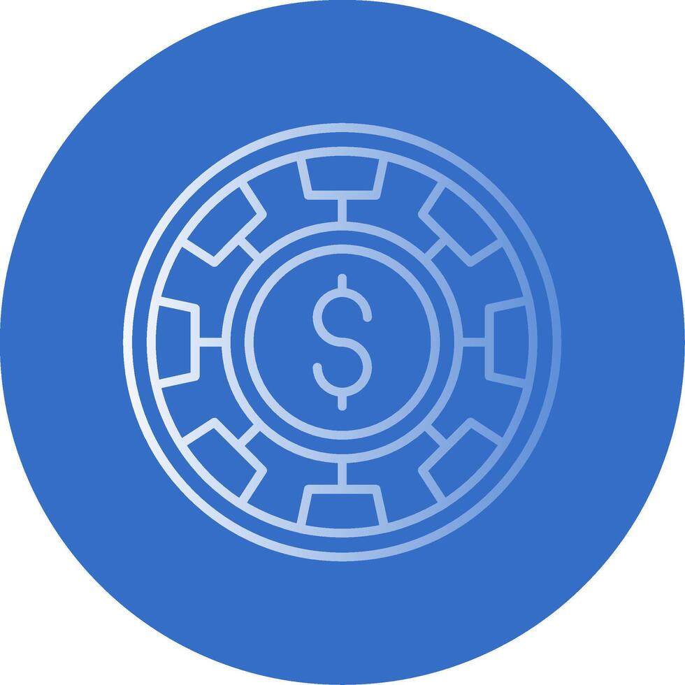 Chip Gradient Line Circle Icon vector