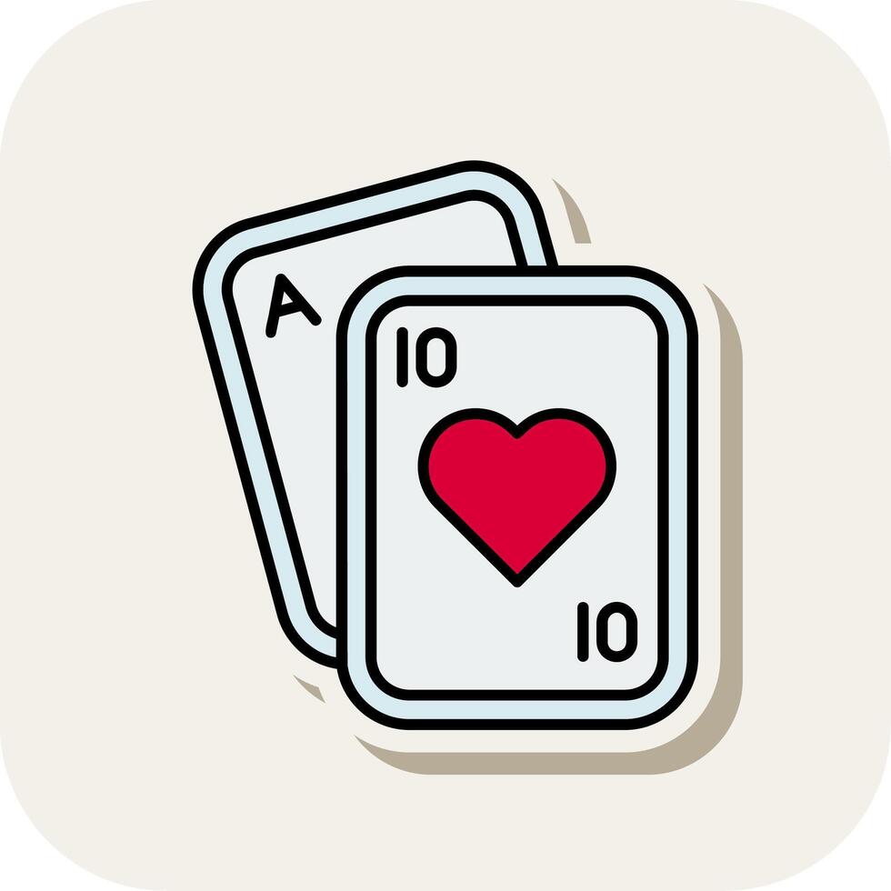 Poker Line Filled White Shadow Icon vector