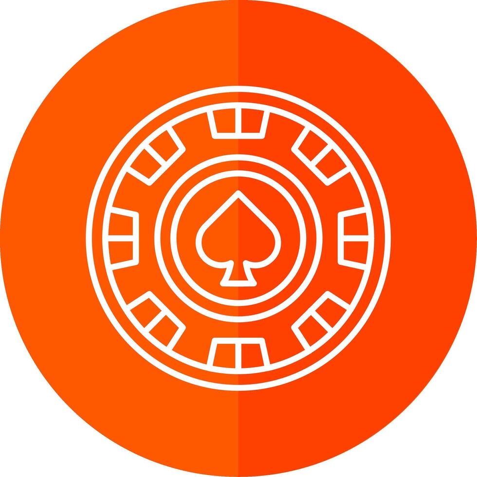 Chip Line Red Circle Icon vector