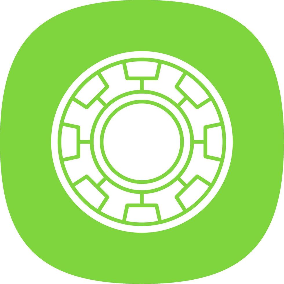 Chip Glyph Curve Icon vector