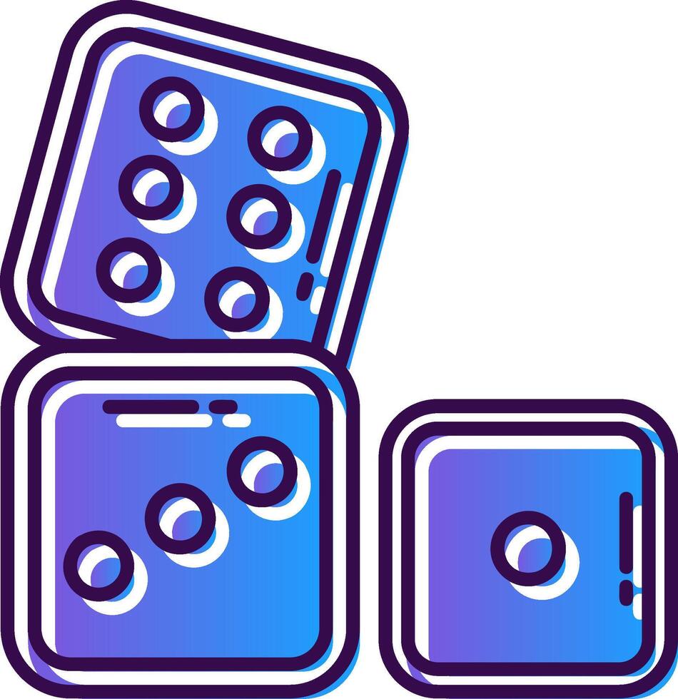 Dices Gradient Filled Icon vector