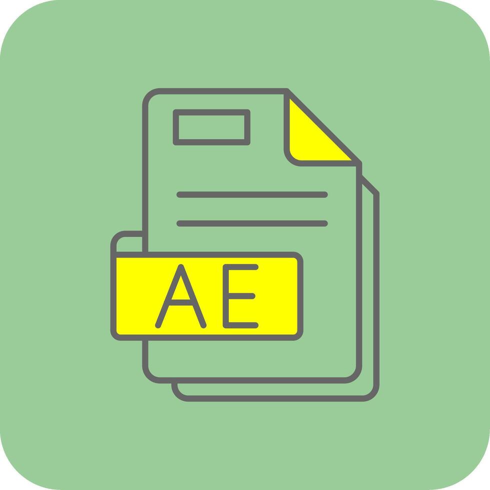 Ae Filled Yellow Icon vector